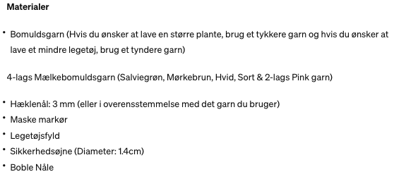 Saftplante - Hækleopskrift