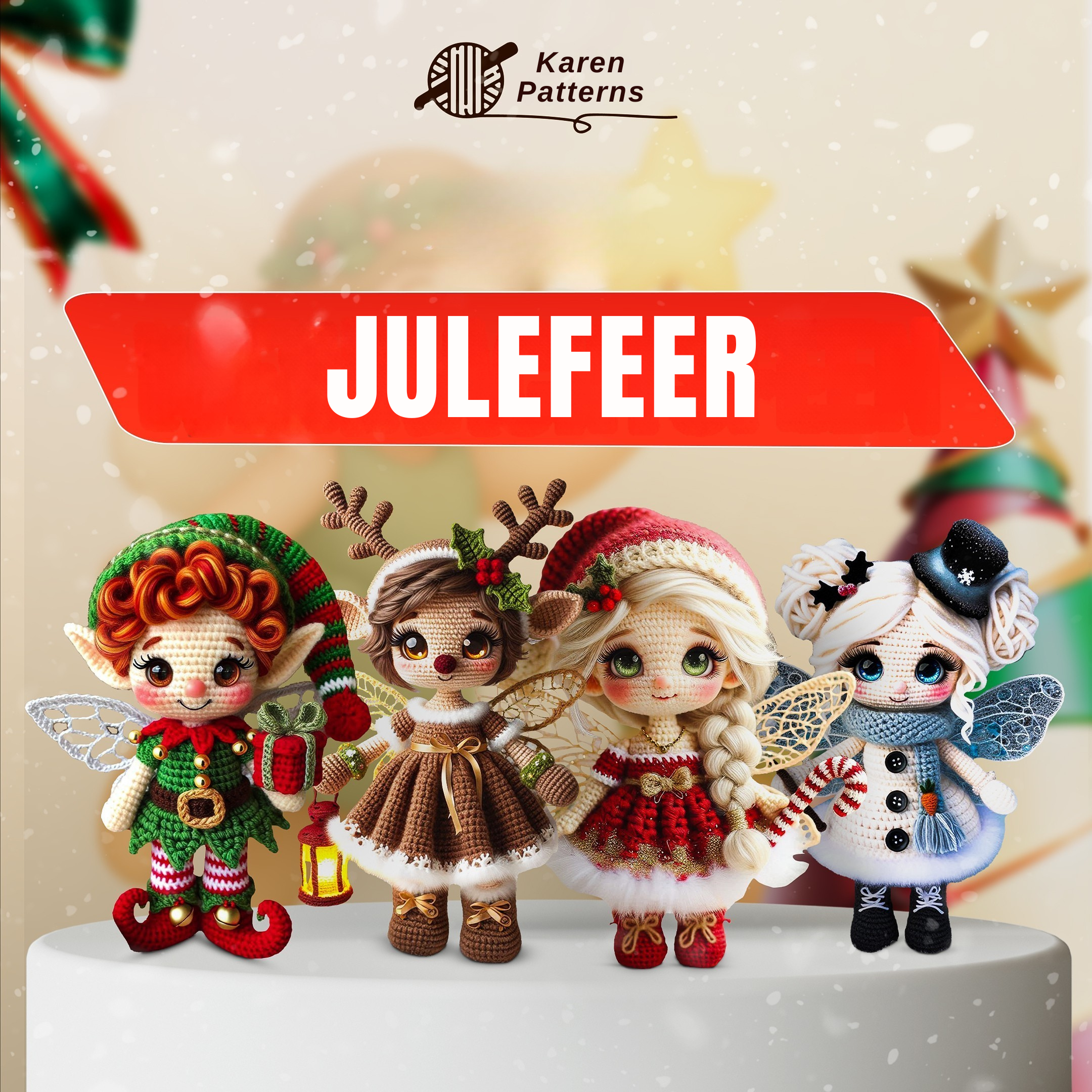 4 i 1 Julefeer Sæt – Hækleopskrifter
